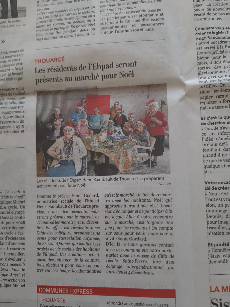 LES RESIDENTS SUR LE MARCHE